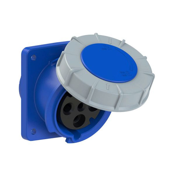 ELSPRO CEE-Einbausteckdose 4polig/63A/500V/7h/IP67/schräg, AD5064S