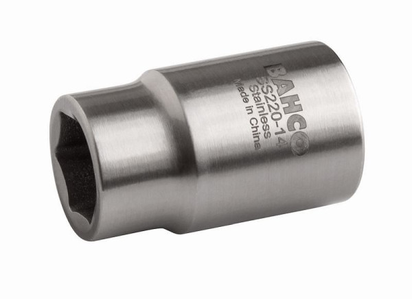 Bahco 1/4" Steckschlüssel-Einsatz, Edelstahl/Inox, Sechskant, magnetisch, SW 11 mm, SS210-11