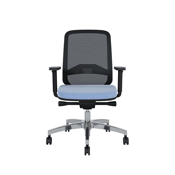 Bisley Bürodrehstuhl Bali, Rückenlehne aus Netzbezug, Mit Armlehnen Aluminiumfußkreuz, TN9601 mineral water, BALIALRT0015TN9601