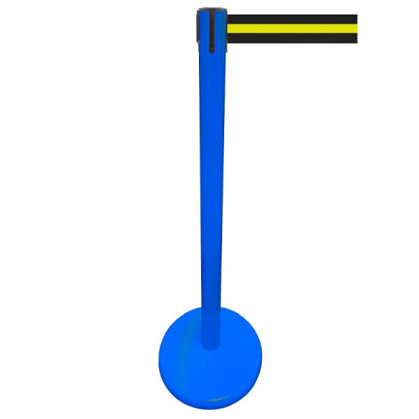 Stein HGS Personenleitsystem -P-LINE Future-, Metall/ blau, schwarz/gelb/schwarz waagerecht (gestreift), mit Sicherheitsverschluss (selbstlösend), 12793-0503