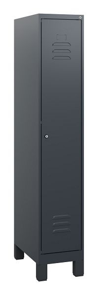 C+P Umkleidespind Classic PLUS, Füße, 1630x300x500mm, 7016/7016, Zylinderschloss, 0800105-10 S10027