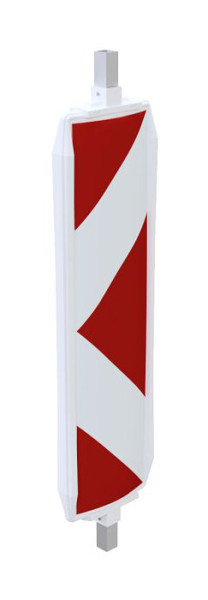 Schake Kunststoffbake Typ 40A beklebt mit Folie Typ RA1/A pfeilförmig doppelseitig rechts- / linksweisend Folie: rot / weiß, 36057PA