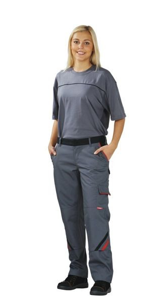 Planam Highline Damen Bundhose, schiefer/schwarz/rot, Größe 34, 2329034