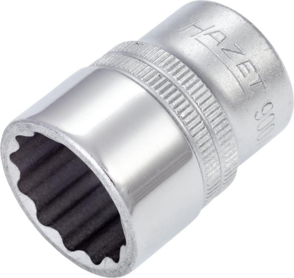 Hazet Steckschlüsseleinsatz, Doppelsechskant, Vierkant hohl 12,5 mm (1/2 Zoll), Außen-Doppel-Sechskant-Tractionsprofil, 13/16 ", 900AZ-13/16