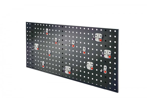Kappes RasterPlan/ ABAX Lochplatten Einsteigerset 2, RAL 7016, 1 x Lochplatte H 450 x B 1000 mm, 1 x Werkzeughaltersortiment 12-teilig, 3324.06.1008