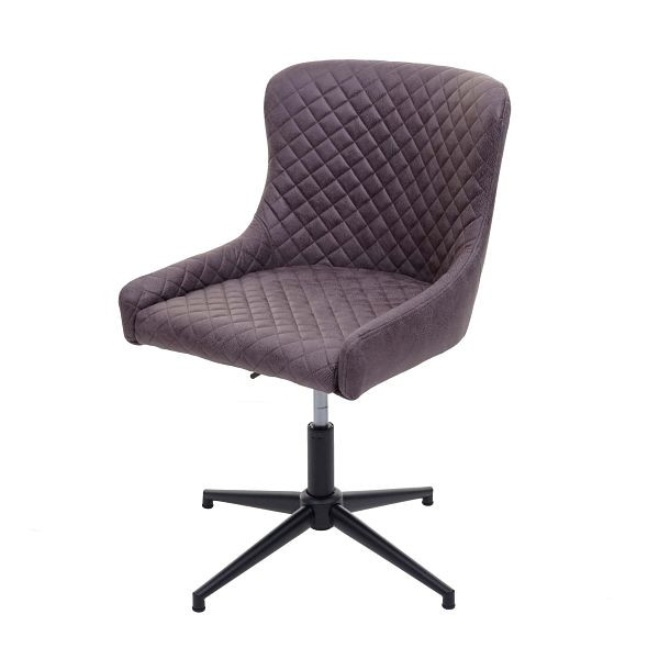 Mendler Bürostuhl HWC-H79, Schreibtischstuhl Drehstuhl, höhenverstellbar Vintage Metall, Stoff/Textil dunkelgrau, 74071