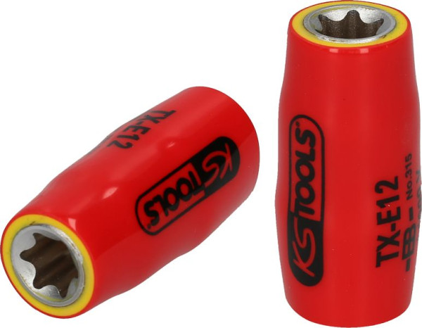 KS Tools 3/8" Torx-E-Stecknuss mit Schutzisolierung, E4, 117.2376