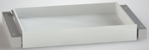 KLW Schublade für Universalschrank/Schiebetürenschrank mit Konsolen, Vollauszug, 988mm breit, Einbauhöhe 120mm, Tragkraft 40 kg, 7FN-NHX-100A-SVX