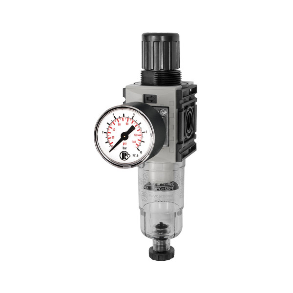 Riegler Filterregler »FUTURA-mini«, PC-Behälter, Standardmanometer, HA, G 1/4, 0,1-4, 142408