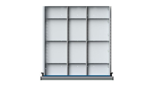 Ulmia Schubladeneinteilungsmaterial, Serie V + T (BL), 1/3 Teilung für Schublade, 40 mm, 901.904, 4014641061494