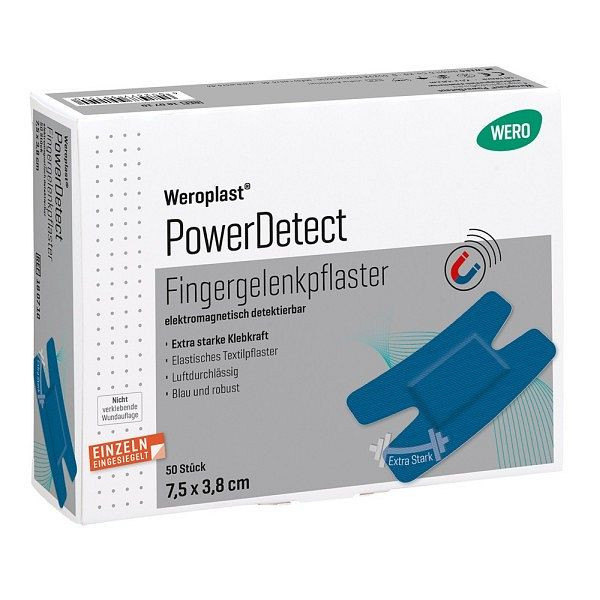WERO Weroplast PowerDetect Fingergelenkpflaster 7,5 x 3,8 cm, detektierbar, VE: 50 Stück, 180710