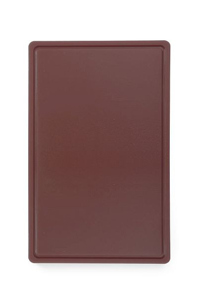 Hendi Schneidbretter HACCP Gastronorm 1/1, LxBxH: 530x325x15 mm, Braun, 826041