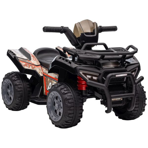 HOMCOM Mini Elektro-Quad Kinder Elektro ATV Kinderwagen Kinderauto Schwarz, 370-189V90BK