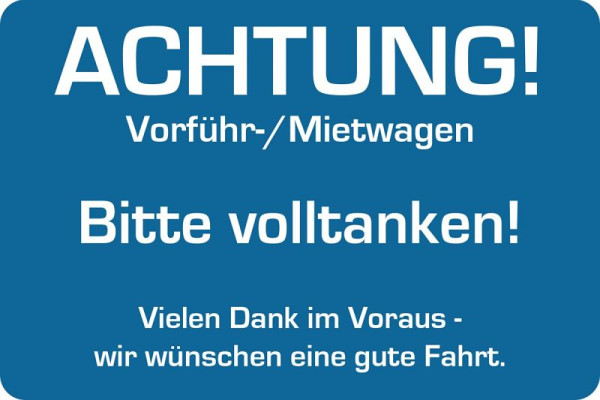 Eichner Kundendienst-Aufkleber, Text: Achtung! Bitte volltanken!, VE: 250 Stück, 9220-00066