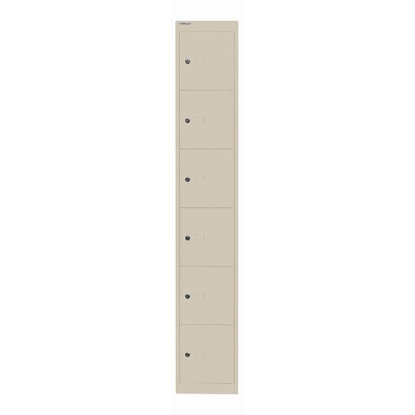 Bisley Schließfachschrank Office, 6 Fächer, Tiefe 305 mm, 643 sand, CLK126643