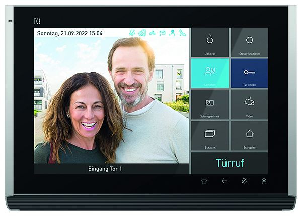 TCS Video Innenstation zum Freisprechen Serie skyline:ten Pro mit 10 Zoll Touchdisplay, Aufputzmontage silber, IVW9110-0187