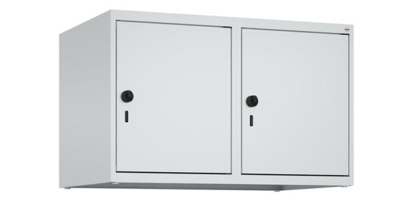 C+P Schrankaufsatz Classic PLUS, Aufsatzschrank, 7035/7035, Drehriegel, 500x800x500mm, 2 Abteile, 080090-22 S10009