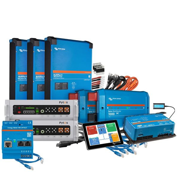 Offgridtec Backup-Kit 10,24kWh Pytes V5a Akku - Victron MultiPlus II 48/3000 Wechselrichter 3-Phasig mit Stromzähler, 4-01-019530-003