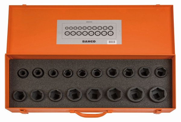 Bahco 1/2" Kraft-Steckschlüssel-Satz, 13 teilig, 10-24 mm, K7800M/13