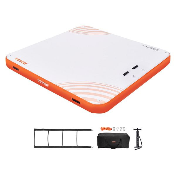 VEVOR Aufblasbares Trampolin Schwimmdock 3,04x3,04m Schwimmplattform, CQFT10X6FTBJGZ8S7V0