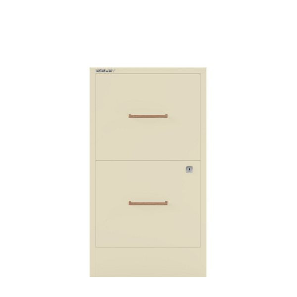 Bisley Home Filer, 2 HR-Schubladen, Eichengriff, 669 hellelfenbein, PFA2OH669