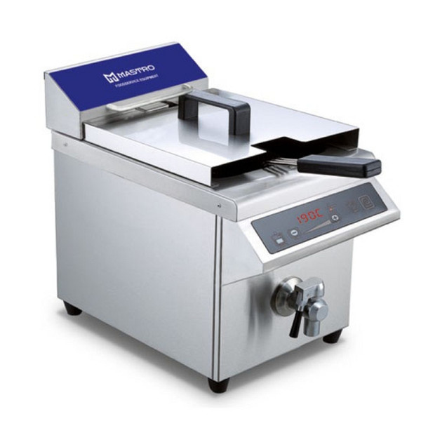 Mastro Induktions-Fritteuse mit Ablasshahn, Ölfassungsvermögen 8 Liter, AMZ0043