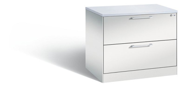 C+P Hängeregistraturschrank Asisto, H710xB800xT600mm, Farbe: Lichtgrau, Bügelgriff, 146273-212 S10140