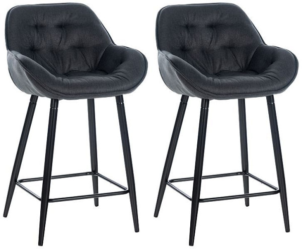 CLP Barhocker Gibson Stoff, dunkelgrau, VE: 2 Stück, 322240