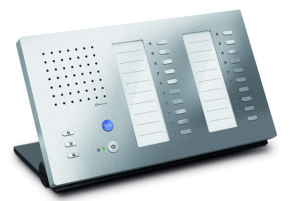 TCS Audio Innenstation zum Freisprechen Serie Carus ADAPTO +20 Tasten, Tischgerät silber, CAI1210-0150