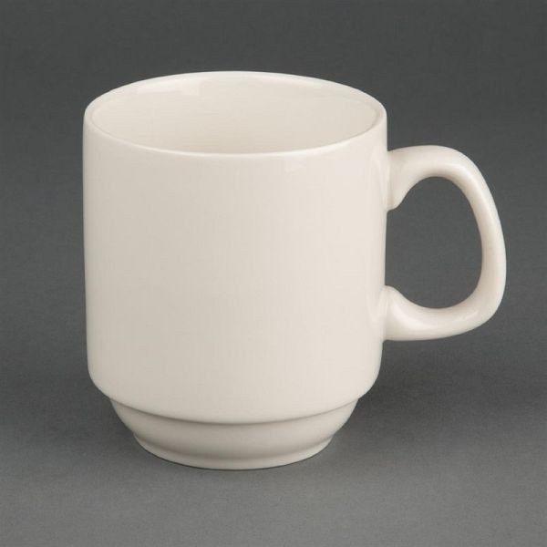 Olympia Ivory stapelbare Henkelbecher 28,4cl, VE: 12 Stück, U832