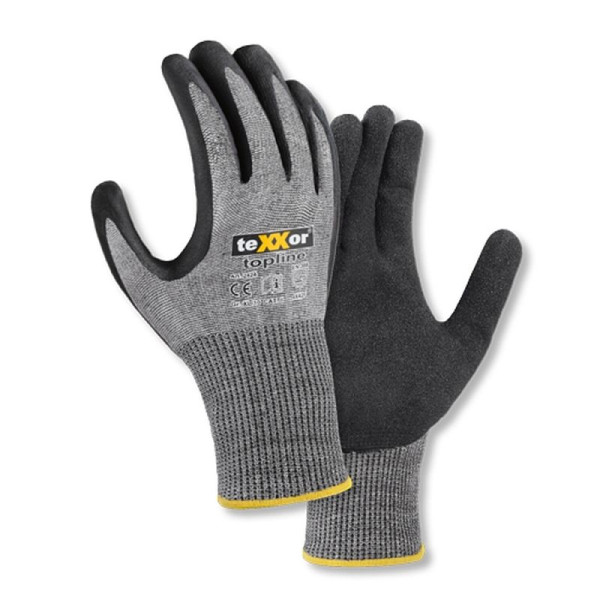 Stein HGS teXXor® Schnittschutz-Strickhandschuhe besandete Nitrilbeschichtung, 7, 7, VE: 12 Paar, 41523.0001
