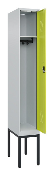 C+P Spind Evolo PLUS, Gestell, 1 Abteile, 2120x300x500mm, 7035/0024, Verschluss Zylinderschloss, Ablageböden 1, 0490307-10 S10042