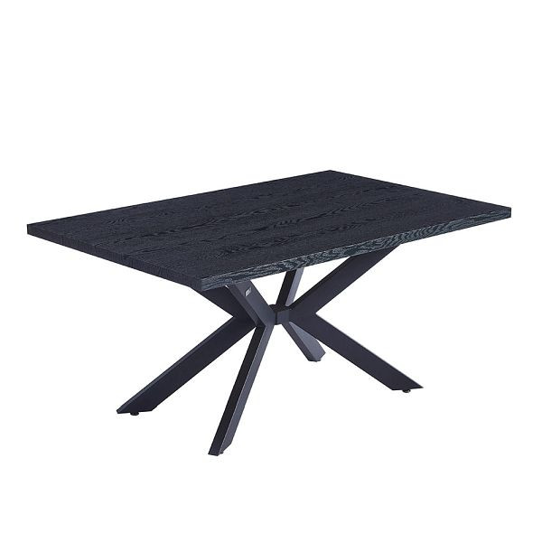 HOME DELUXE Esstisch Eckig AVENCIA inklusive Sternfuß - 160 x 100 cm Dark Oak, 58369