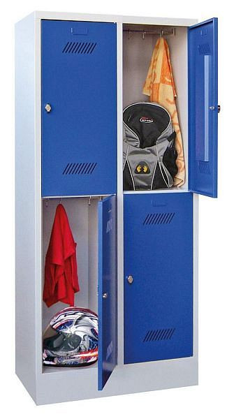 Pavoy Kleider-Schließfachschrank mit Füßen 1850/500/800, 2b x 2h, Zylinderschloss, Abteilbreite 400, 60260-224-031-300118