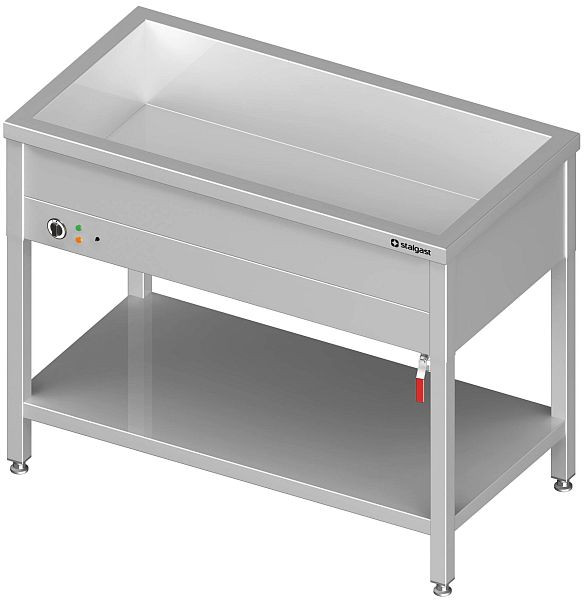 Stalgast Bain-Marie Standgerät mit einem Becken für 4x GN1/1410x600x850 mm, VBM14602