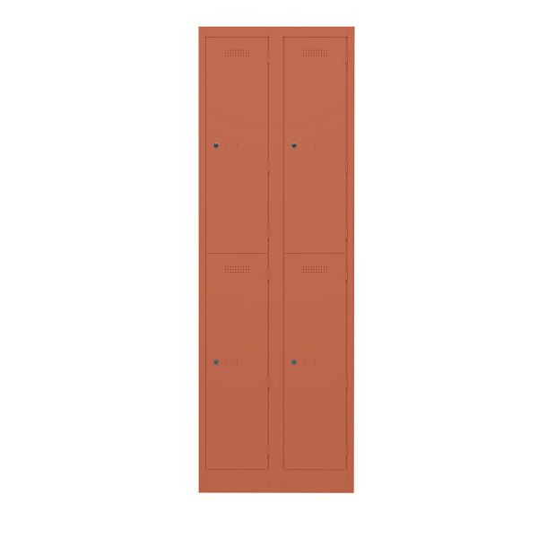 Bisley Garderobenschrank Primary Locker, 2 Abteile mit je 2 Fächern übereinander, 683 sevilla, PL3050D2683