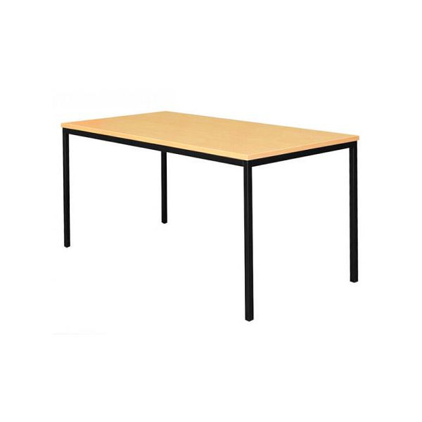 Lüllmann Schreibtisch, 750 x 1600 x 800 mm, tiefschwarz/buche, 310161