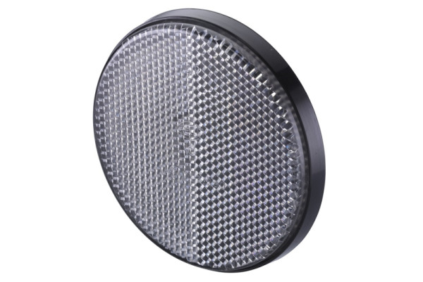 HELLA Rückstrahler, Lichtscheibenfarbe: weiß, rund, geschraubt/Anbau, für waagerechte Befestigung, vorne, 8RA 002 016-101