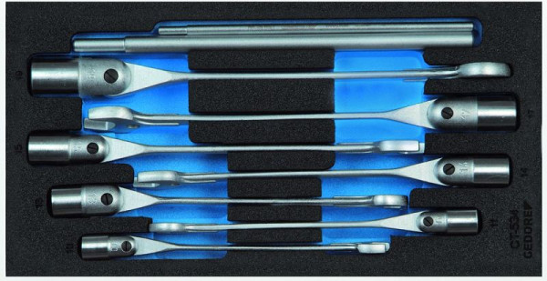 GEDORE Schaumeinlage leer, Maul-Steckschlüssel-Satz, CT, 2322455