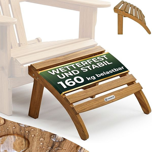 casaria Fußstütze Akazienholz für Adirondack Gartenstuhl, 103909