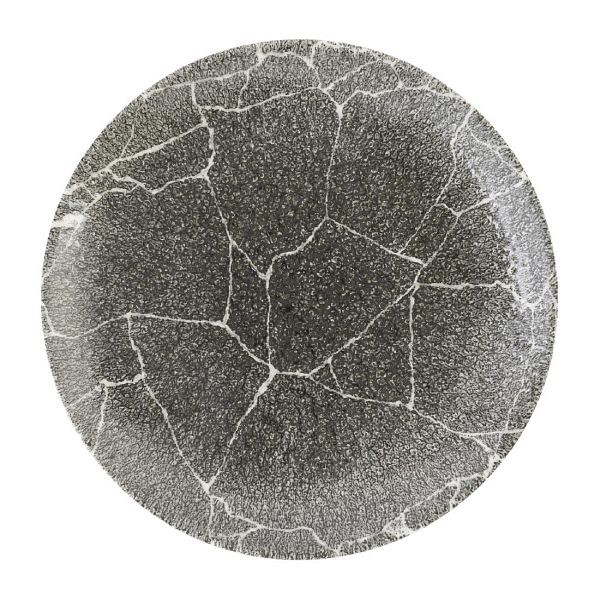 Churchill Studio Prints Kintsugi Quartz Black Coupé-Teller, 217 mm, (12 Stück), DX806