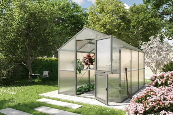 KGT Gewächshaus Modell Iris III, anthrazit-grau, 22300003