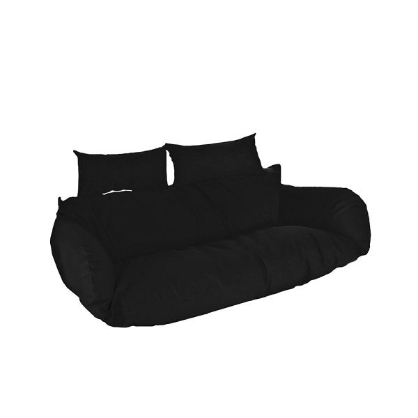 HOME DELUXE Polyrattan Hängesessel Kissen TWIN - Farbe Schwarz, 58743