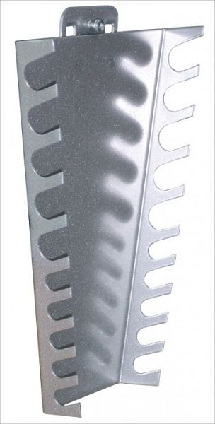 ADB Schraubenschlüsselhalter, senkrecht, passend für Eurolochung (10x10 mm / 38x38 mm), Farbe: schwarz, RAL 9006, Maße BxH: 145-75 mm x 220 mm, 23173