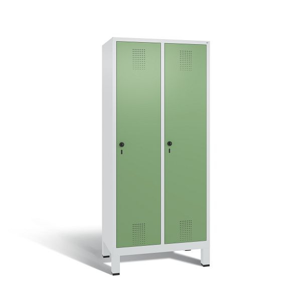 C+P Spind Evolo, 2 Abteile, H1850xB810xT500 mm, Grau/Resedagrün, 48010-22B S10029