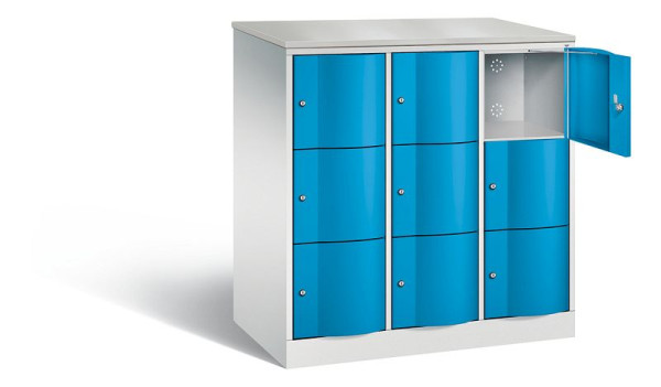 C+P XL-Schließfachschrank Resisto, H1255xB1148xT640mm, Farbe: Lichtgrau / Lichtblau, 8573-373 S10153