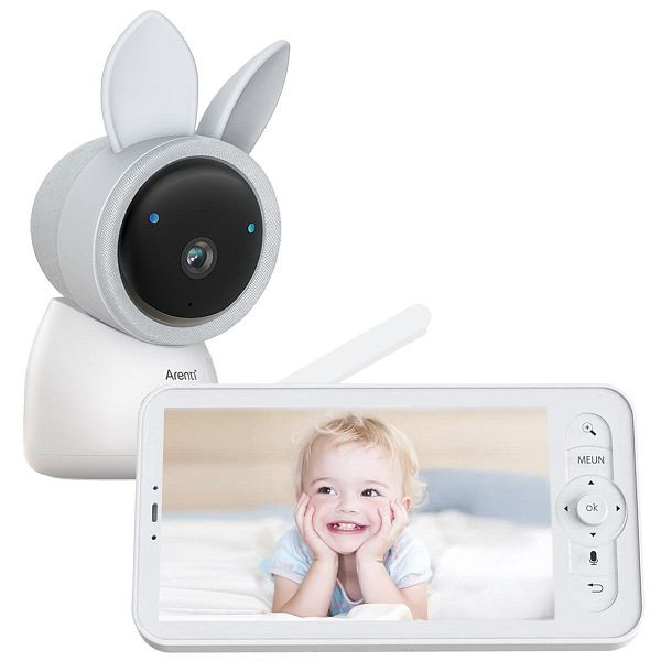Arenti Ainanny 2K UHD Video-Babyphone mit 12,7 cm (5") LCD-Bildschirm, Schwenk- und Neigefunktion mit Auto-Tracking, arainn