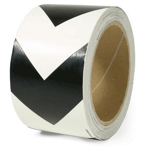 Moedel Markierungsband mit schwarzen Richtungspfeilen, Folie, nachleuchtend, 160-mcd, 60 mm x 16 m, 99193