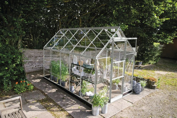 Halls Gewächshaus ICON 6, 6.1 m² Alu mit 3 mm Blankglas, HR01128