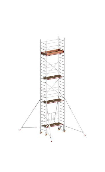 HYMER Fahrgerüst, klappbar mit Ausleger, Bühnenlänge 1,90 m, Rahmenteilbreite 0,80 m, Reichhöhe 8,75 m, 817709